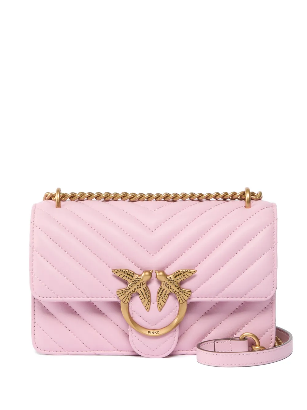 PINKO Love One Mini chevron cross body bag