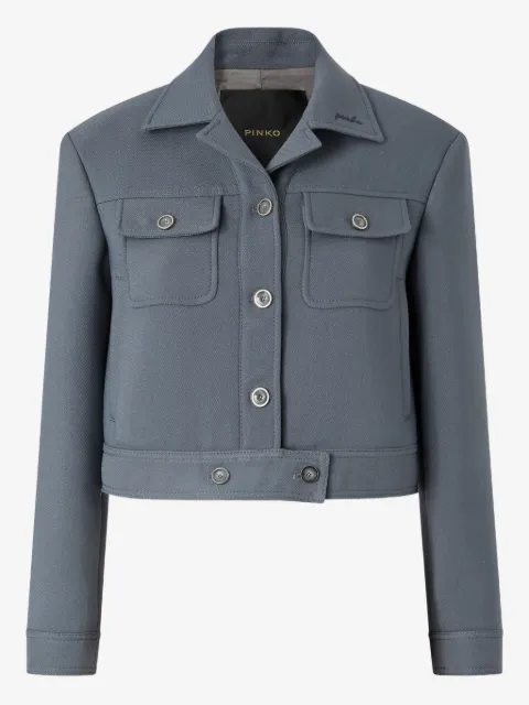 PINKO cropped jacket with topstitching