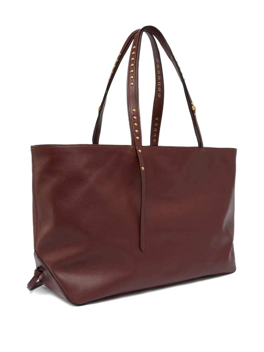 PINKO Leren shopper met studs - Rood