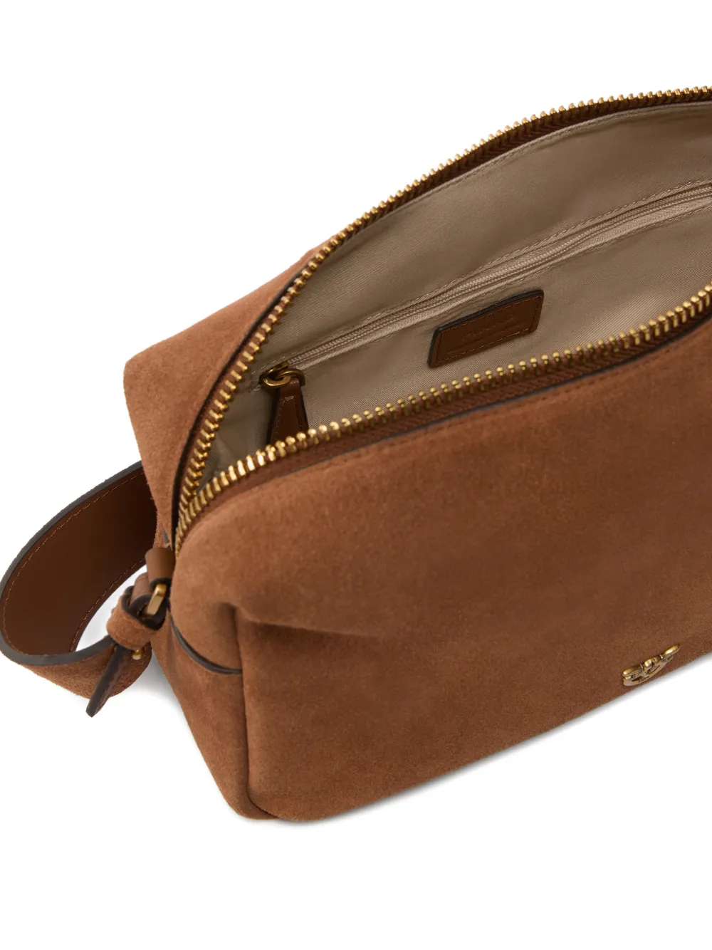 PINKO Crossbodytas met antiek-gouden logo Bruin