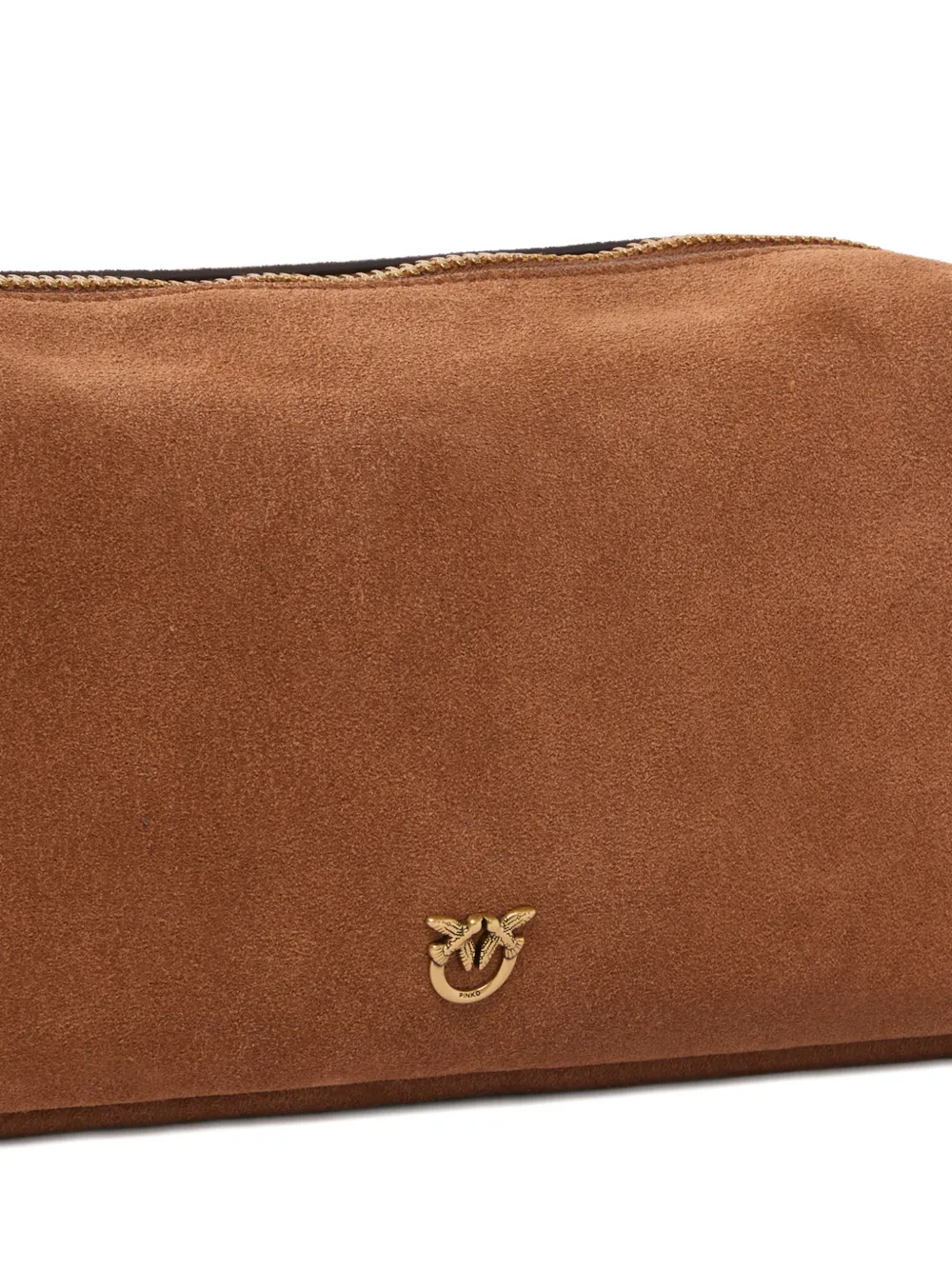 PINKO Crossbodytas met antiek-gouden logo Bruin