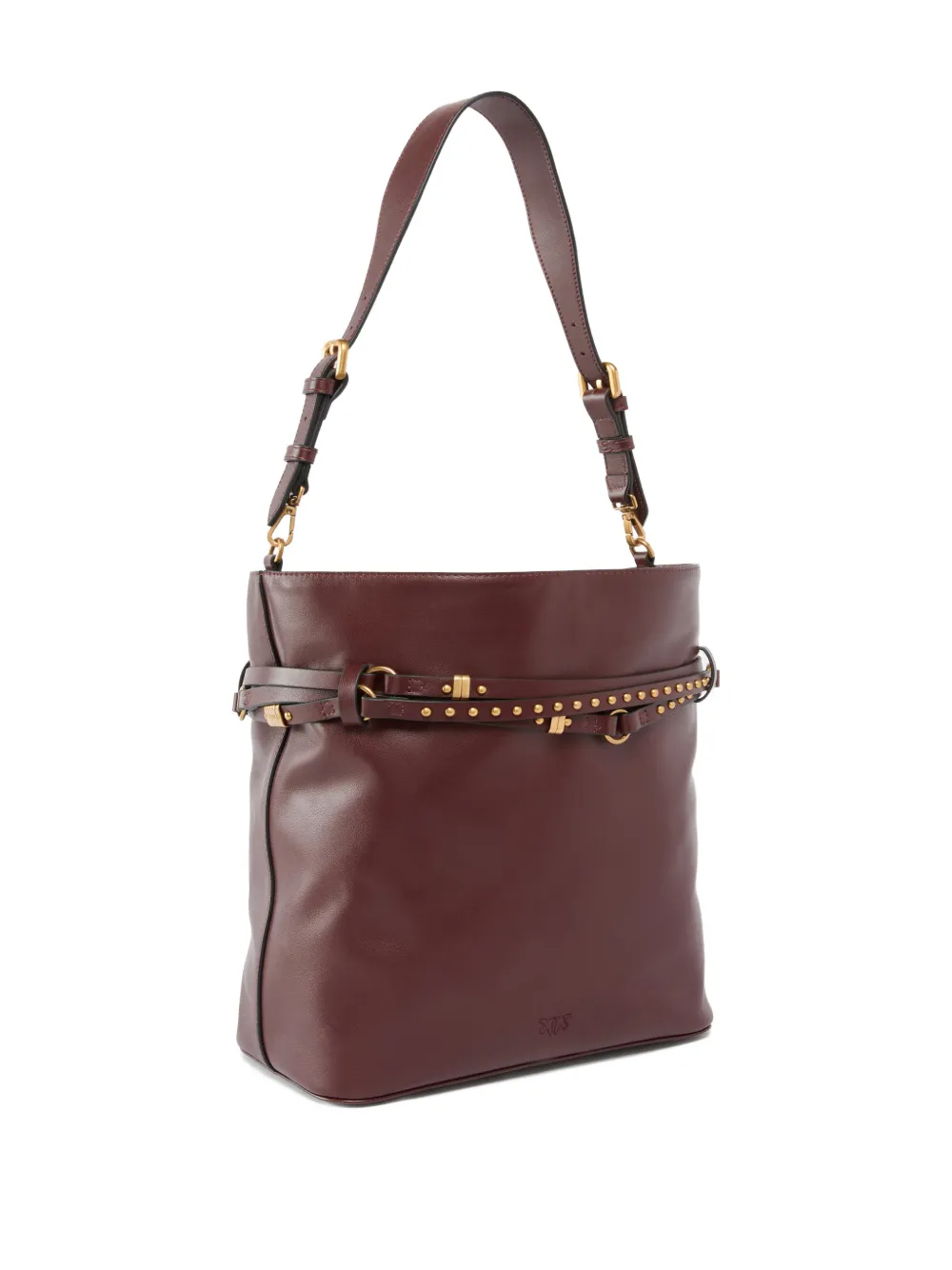Studded Leather Bucket Bag