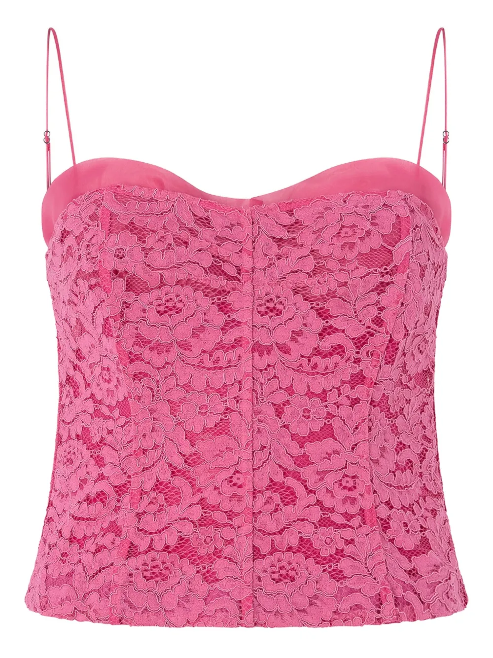 PINKO lace-overlay camisole top - Rosa