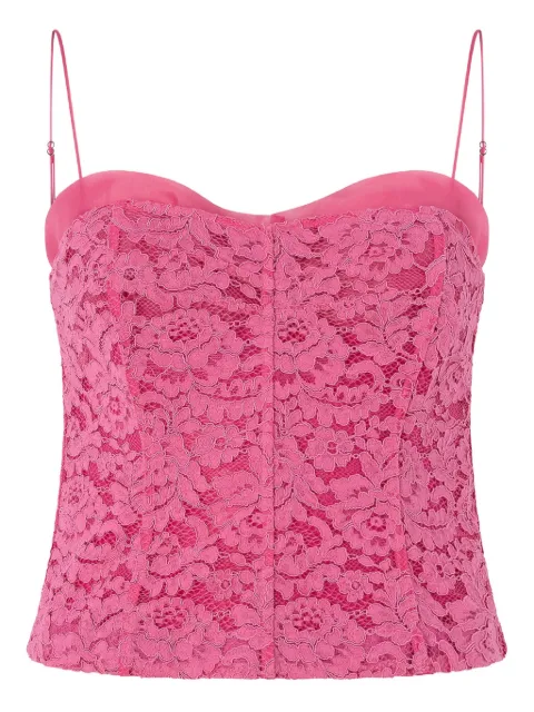 PINKO lace-overlay camisole top 