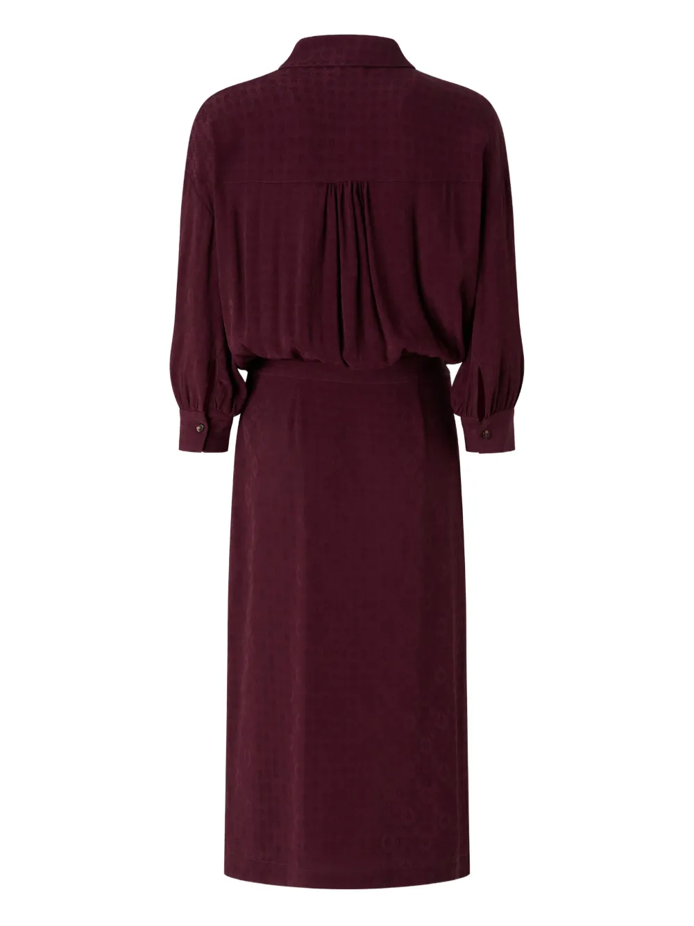 PINKO Midi-blousejurk met gestrikte taille - Rood