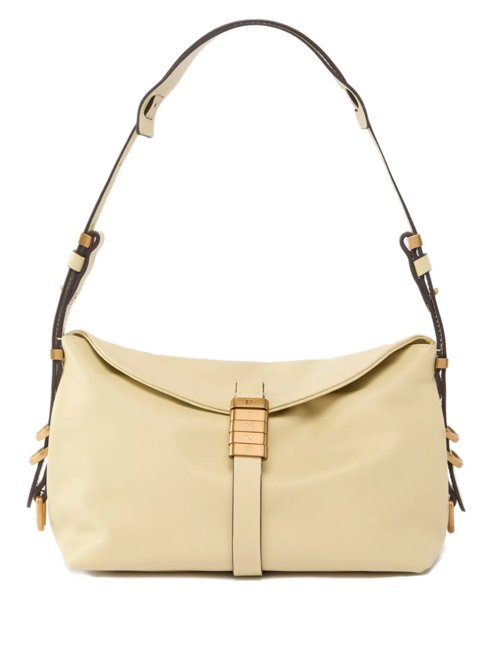 PINKO small Saddle leather shoulder bag - Toni neutri