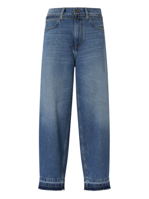 PINKO jeans rectos con bordes deshilachados