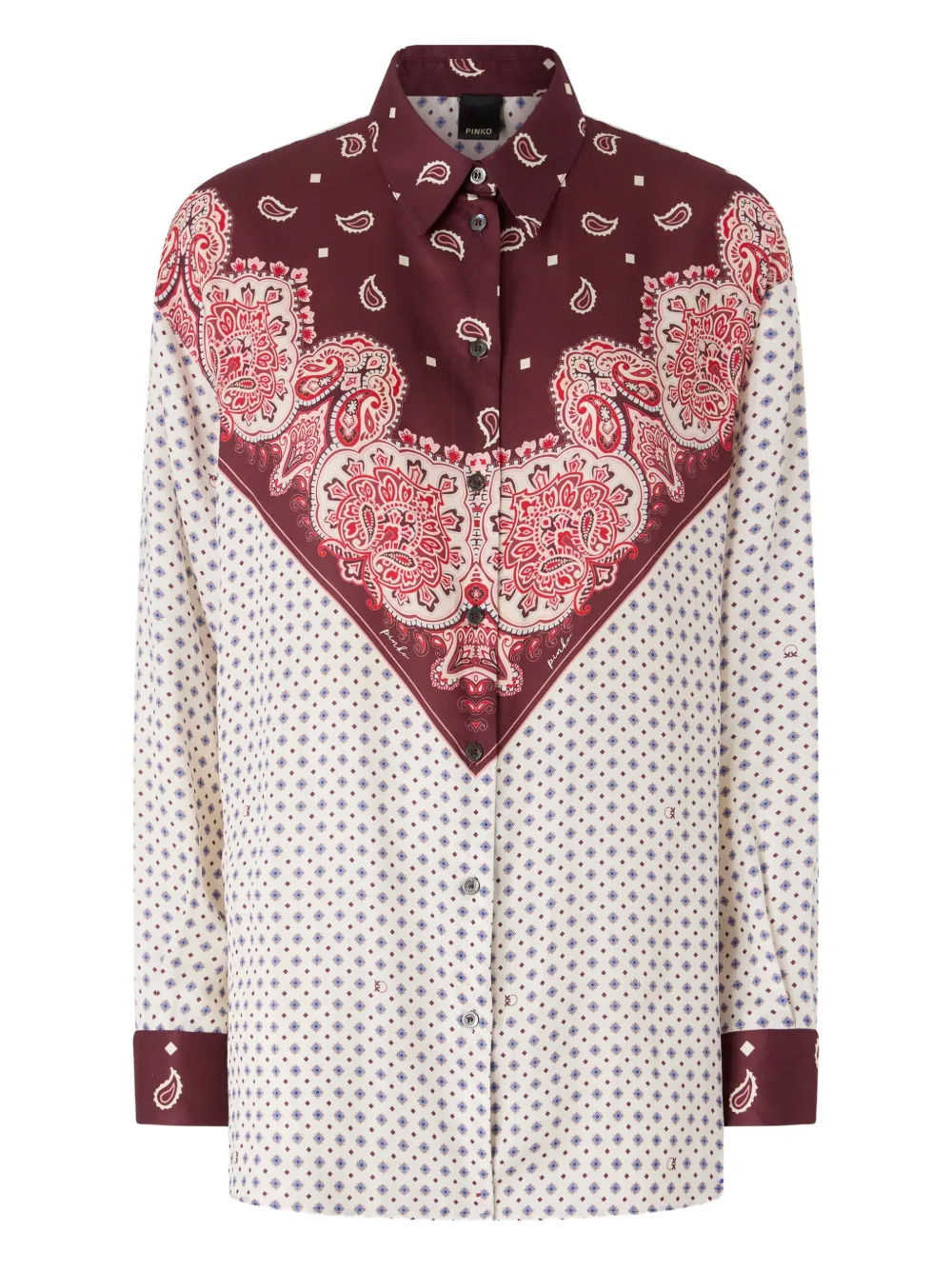 PINKO Camicia con stampa paisley - Toni neutri
