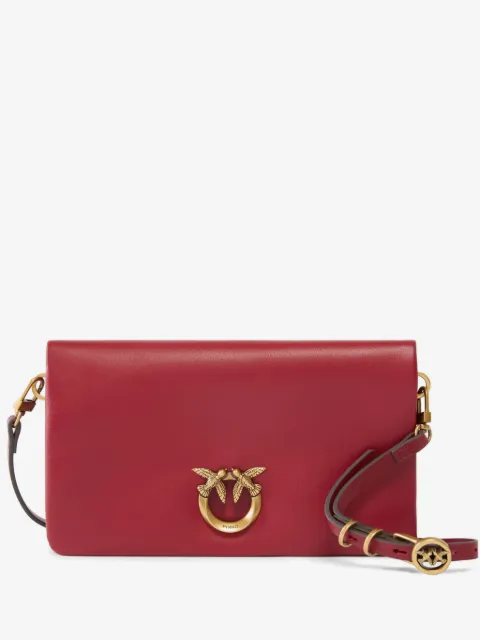 PINKO Love Bag Click Soft Horizontal Mini small crossbody clutch in leather