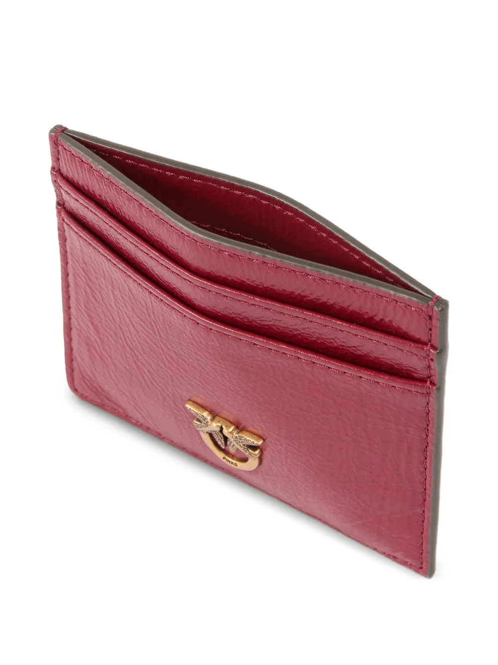 PINKO Pasjeshouder met logo-applicatie Rood