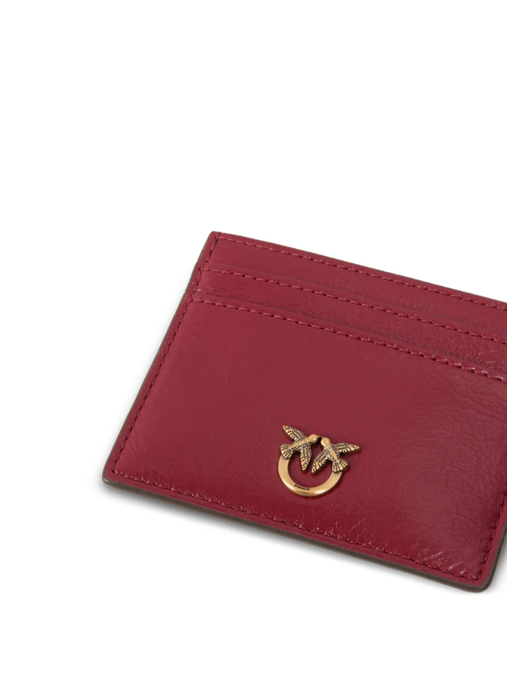 PINKO Pasjeshouder met logo-applicatie Rood