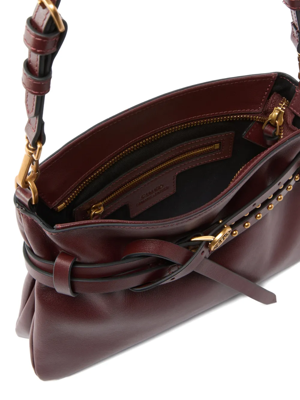 PINKO Kleine schoudertas met studs Rood