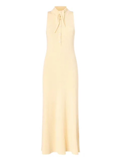PINKO ribbed neck-tie dress