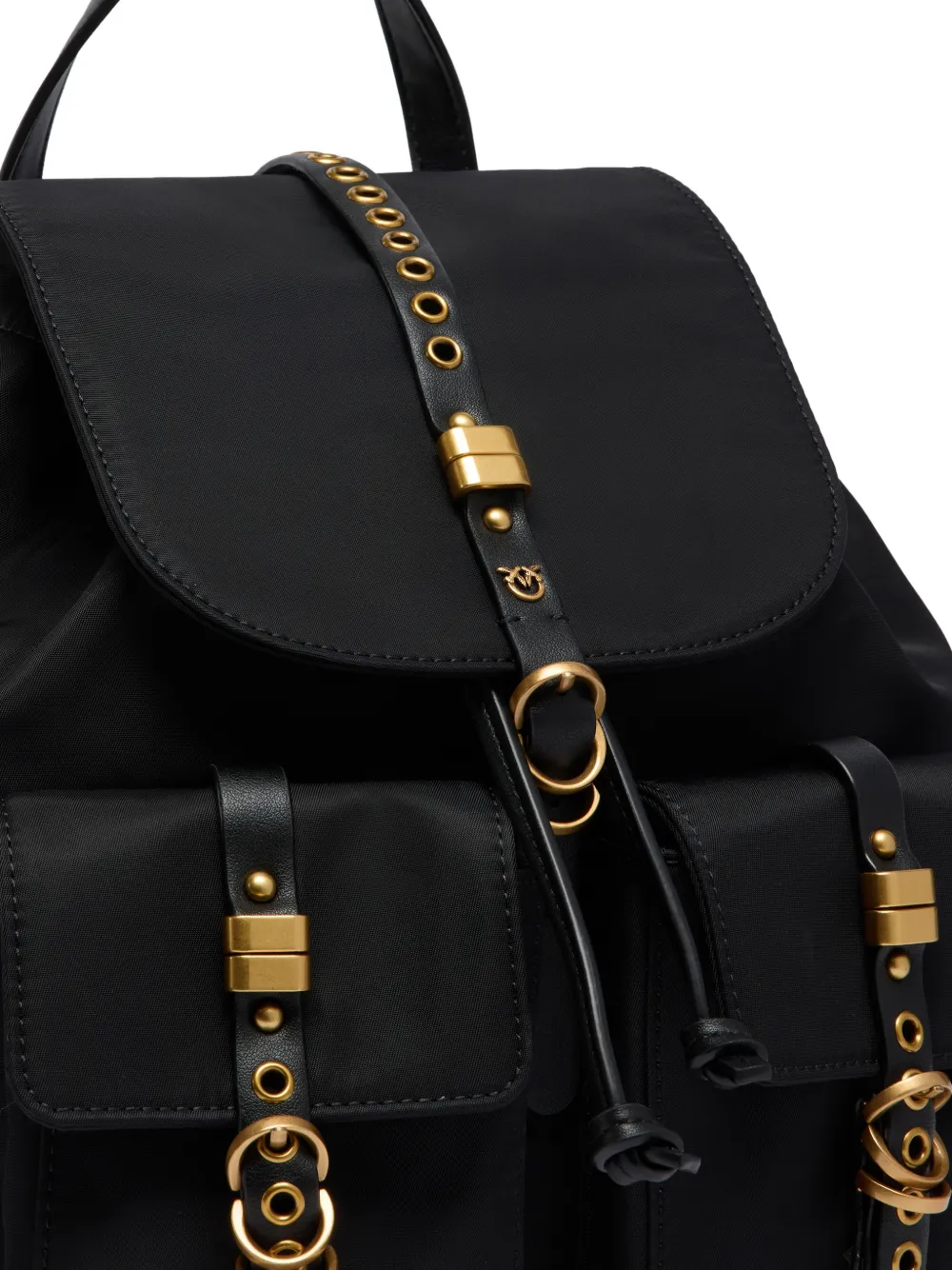  Pinko Flap-pockets Backpack - Black 