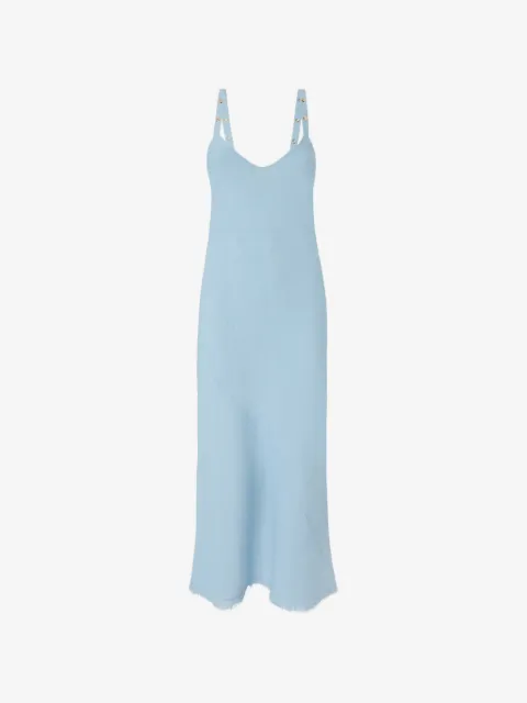 PINKO  midi slip dress with decorated straps