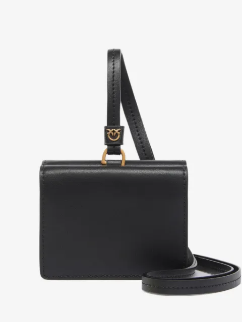 PINKO compact leather wallet with wristlet