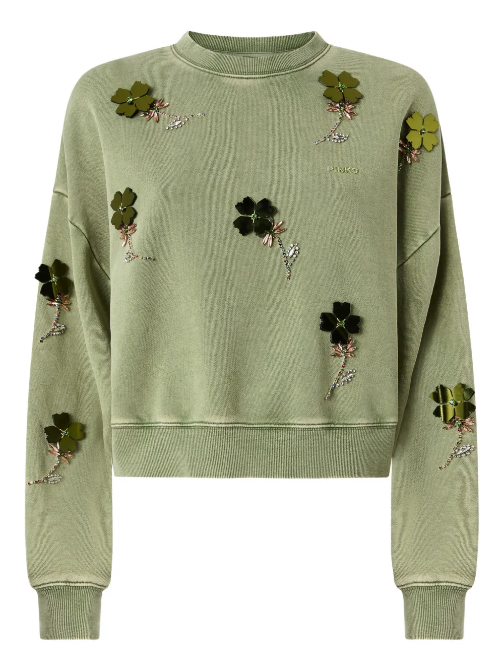 PINKO Felpa con decorazione - Verde