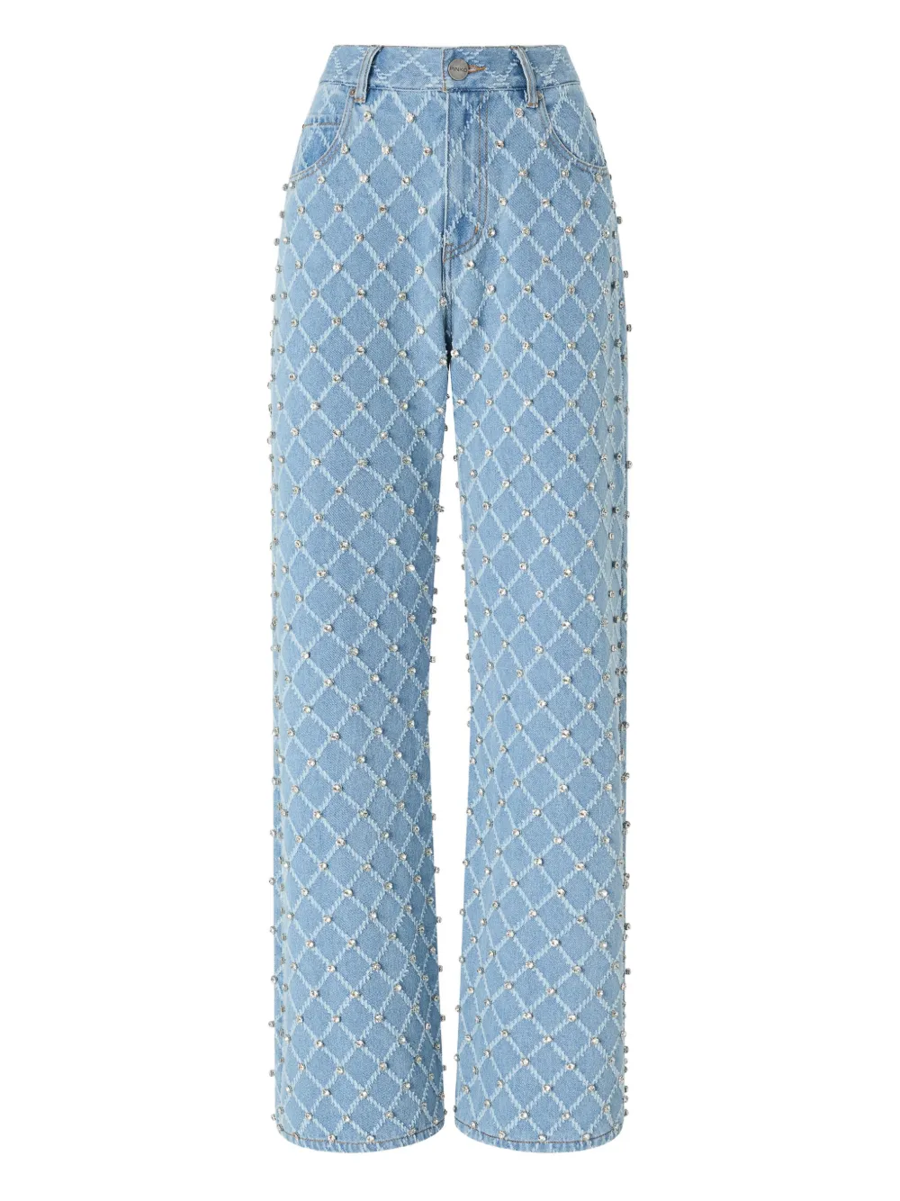 PINKO studded lattice jeans - Blu