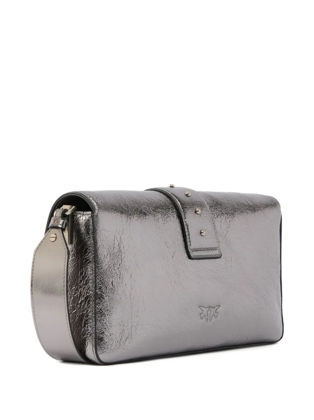 PINKO Love Bag One Slouchy medium schoudertas van gelamineerd leer Grijs