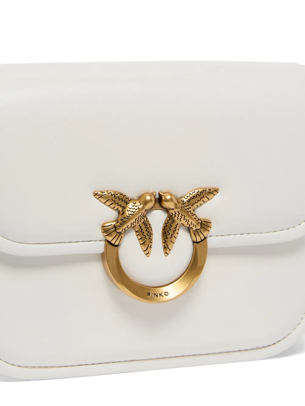 PINKO Medium Love Bag Box schoudertas van nappaleer Wit