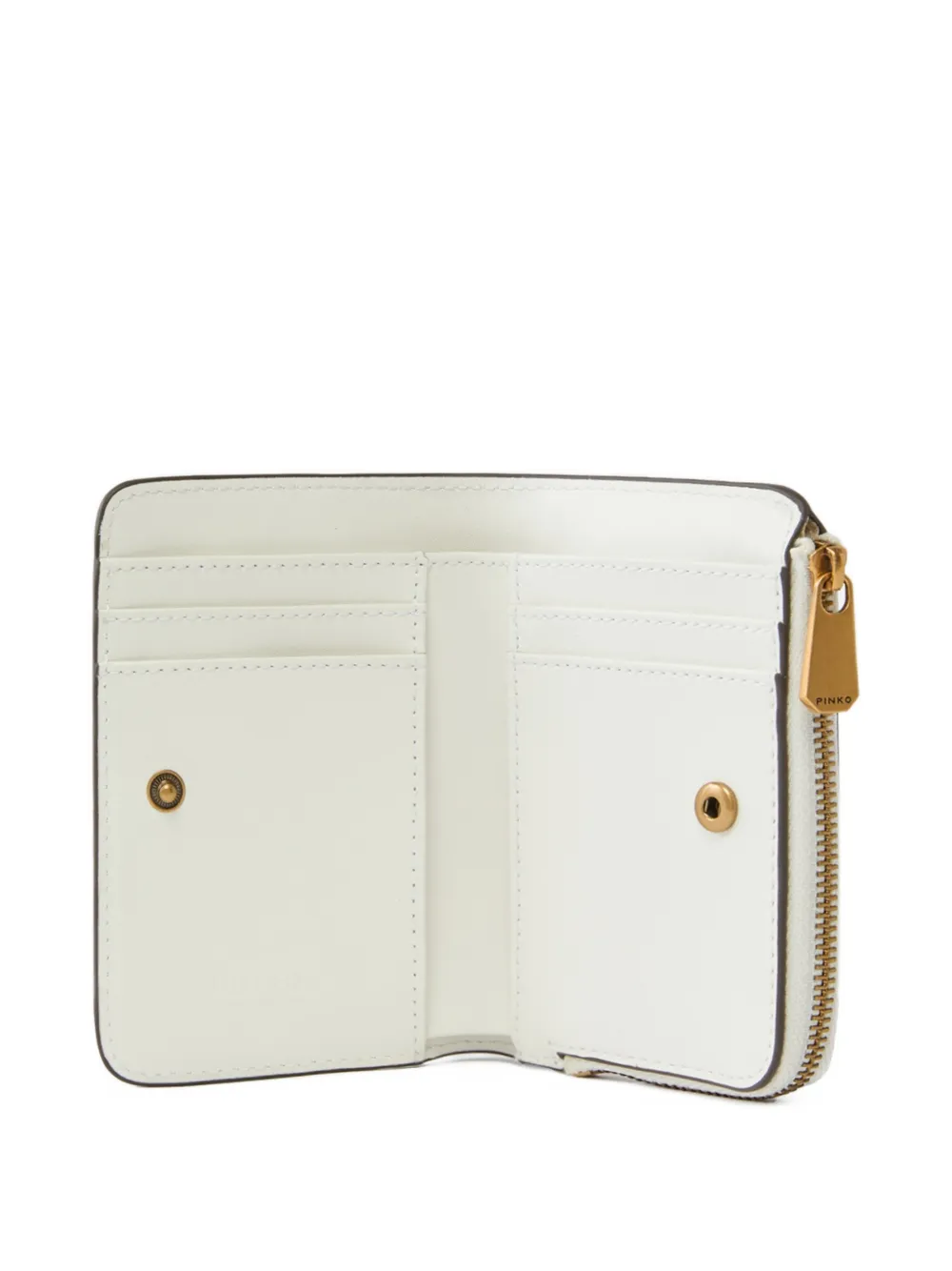  Pinko Mini Love Birds Leather Wallet - White 