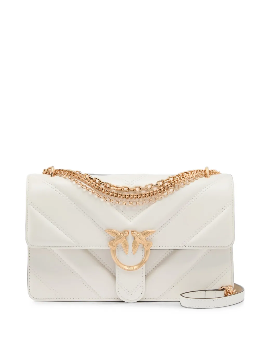 PINKO medium Love Bag One chevron chain leather shoulder bag
