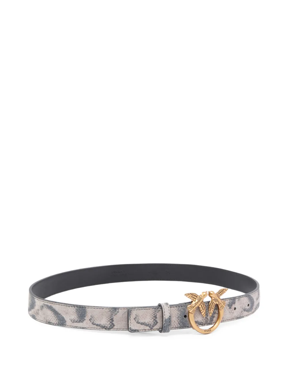  Pinko Bird-buckle Patterned Belt - Grey 