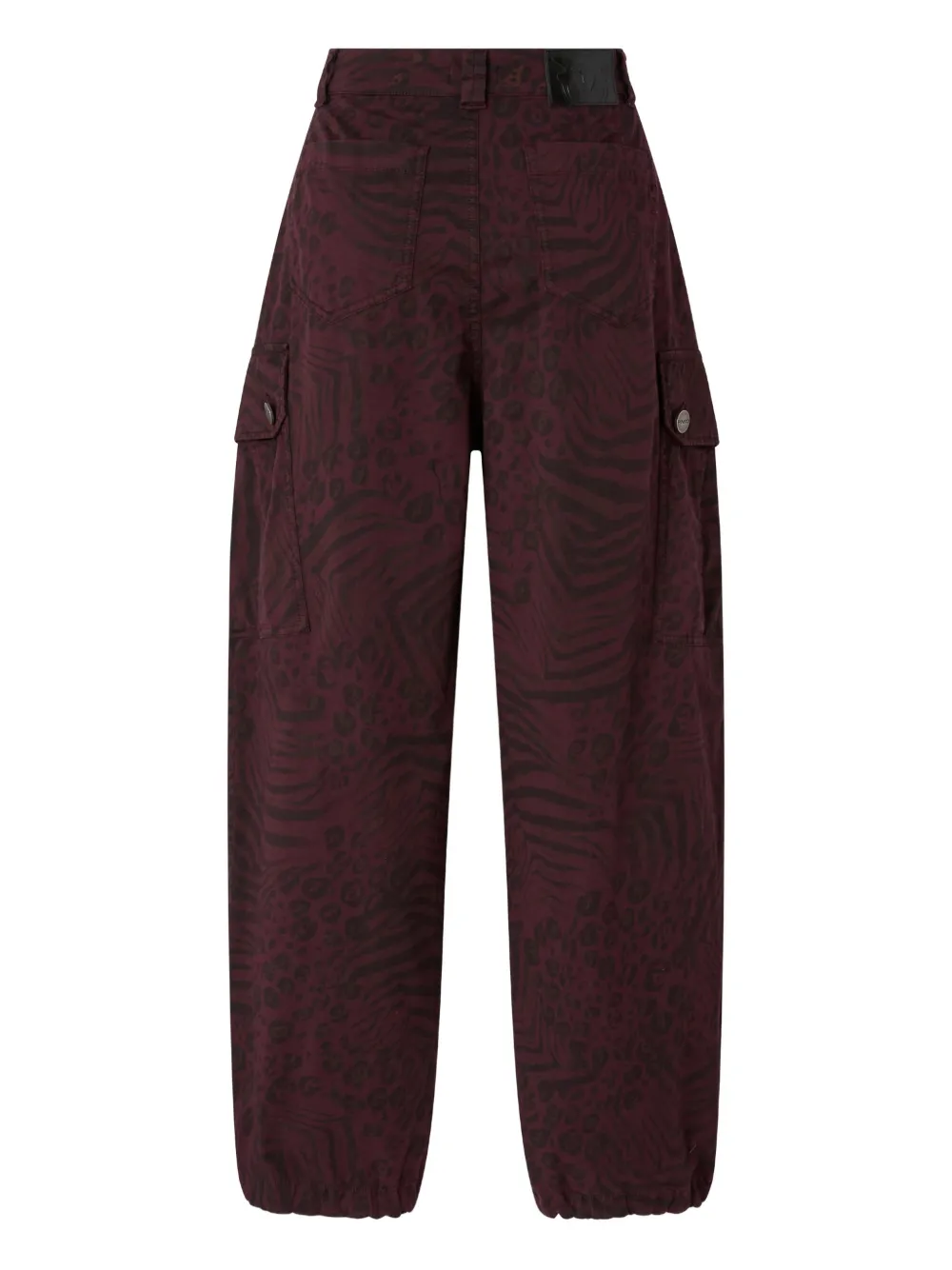  Pinko Animal-print Cargo Pants - Red 
