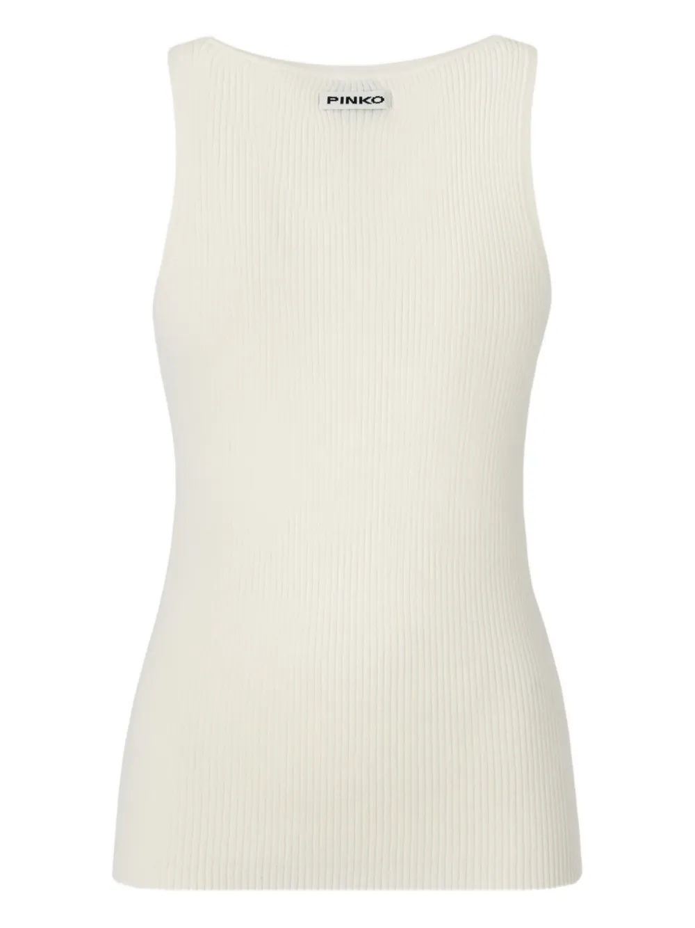 PINKO Mouwloze top met monogram Beige