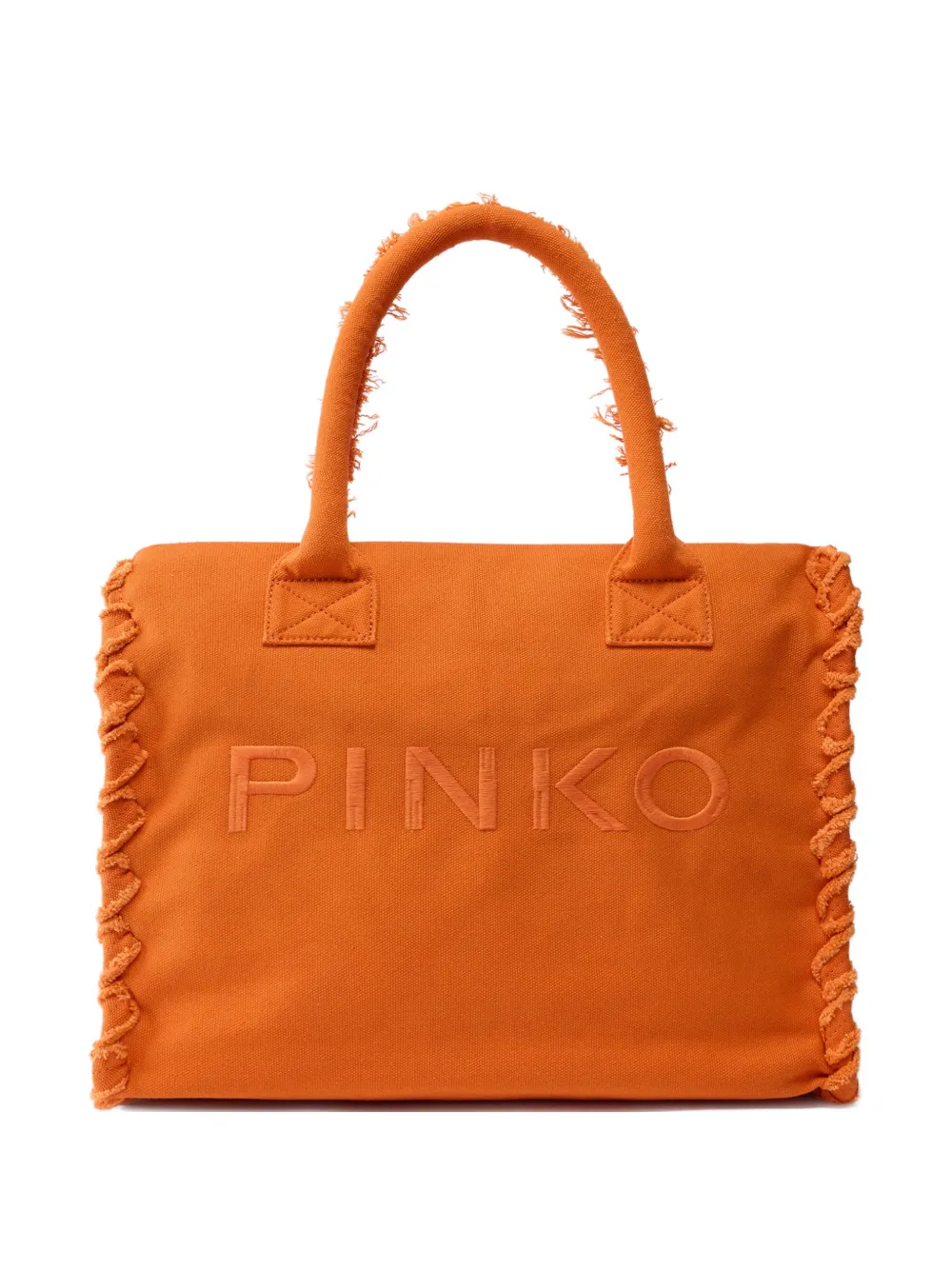 PINKO Strandtasche mit Fransen - Orange