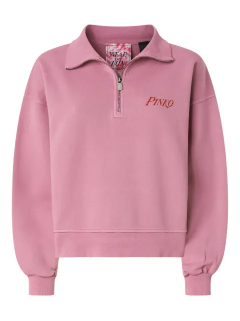 PINKO hal-zip collared sweatshirt