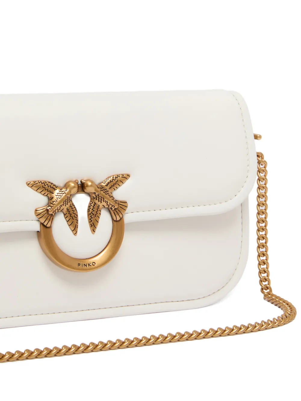 PINKO Love Box kleine crossbodytas Wit