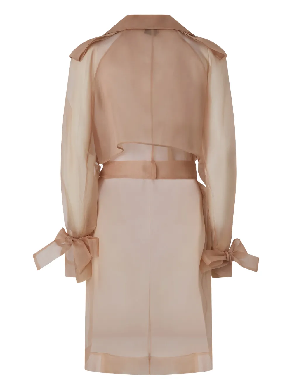  Pinko Belted Silk Coat - Neutrals 