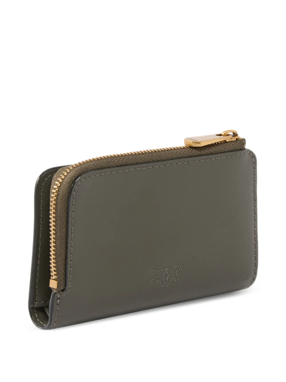  Pinko Logo Plaque Zip Wallet - Green 