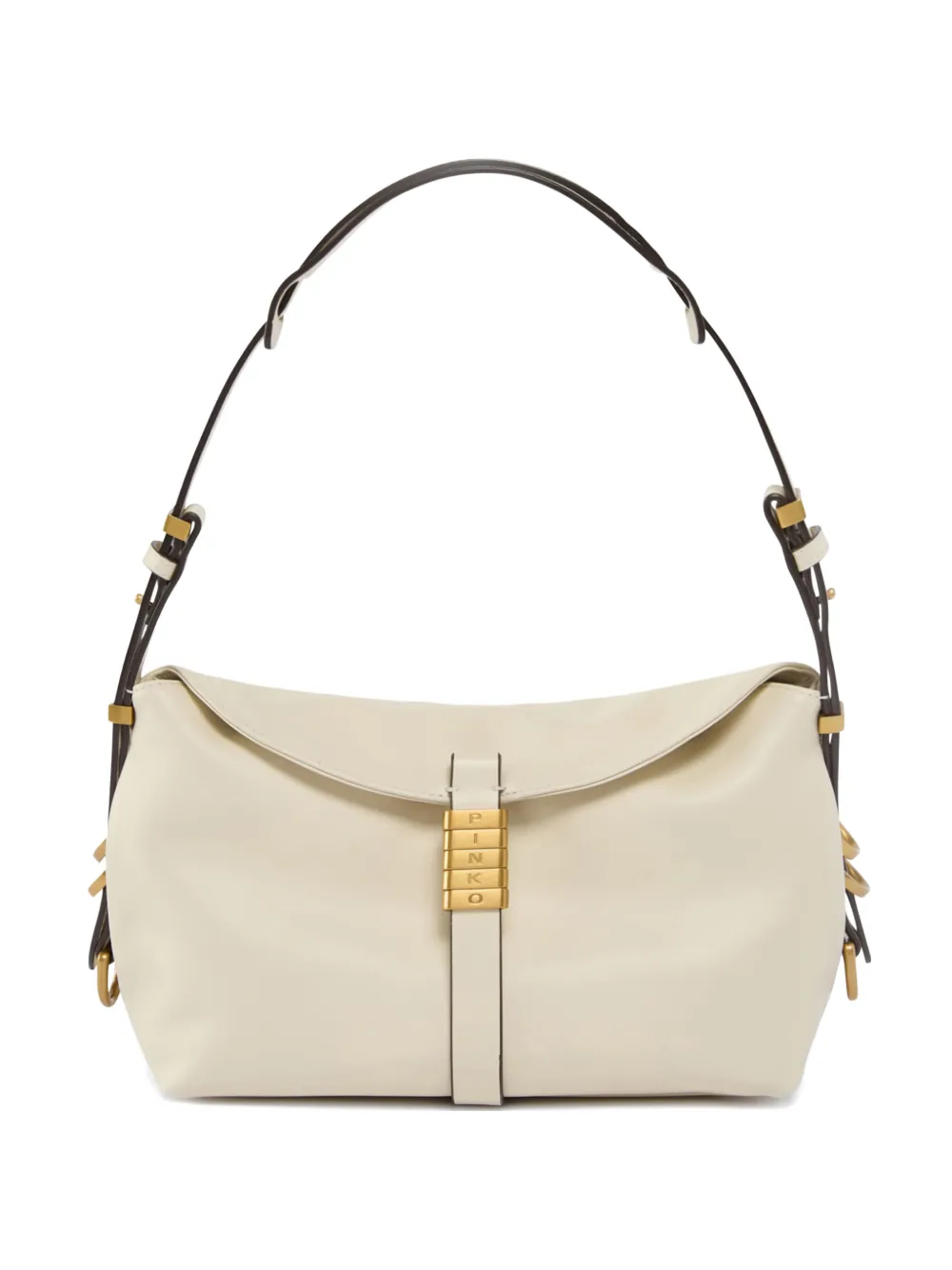 PINKO logo-detail leather shoulder bag - Toni neutri