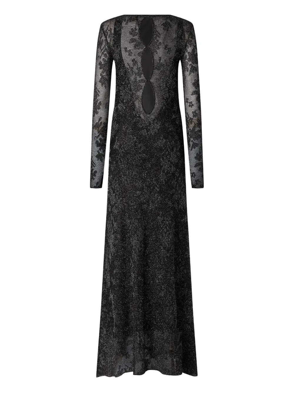 PINKO openwork long-sleeve dress - Zwart