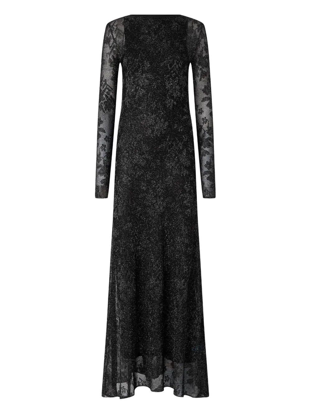 PINKO openwork long-sleeve dress - Nero