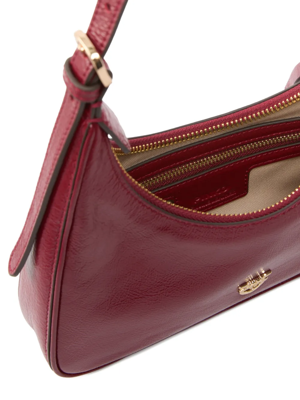 PINKO Miss kleine leren schoudertas Rood