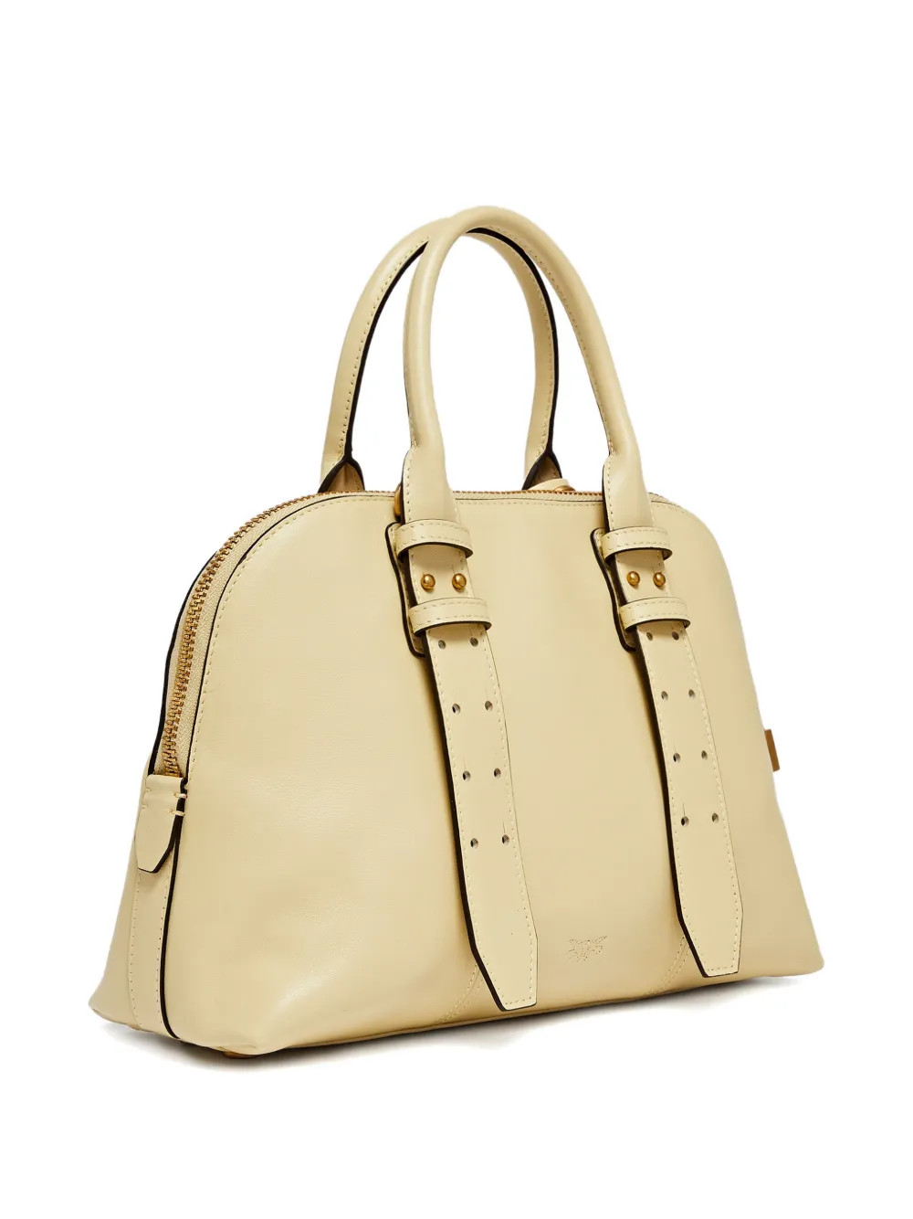  Pinko Medium Escape Leather Tote Bag - Neutrals 
