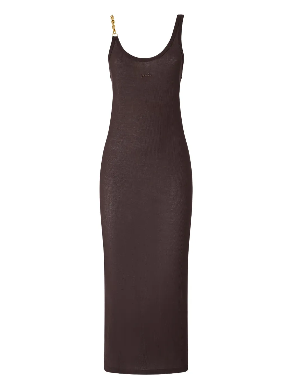 PINKO chain-strap sleeveless dress - Brown
