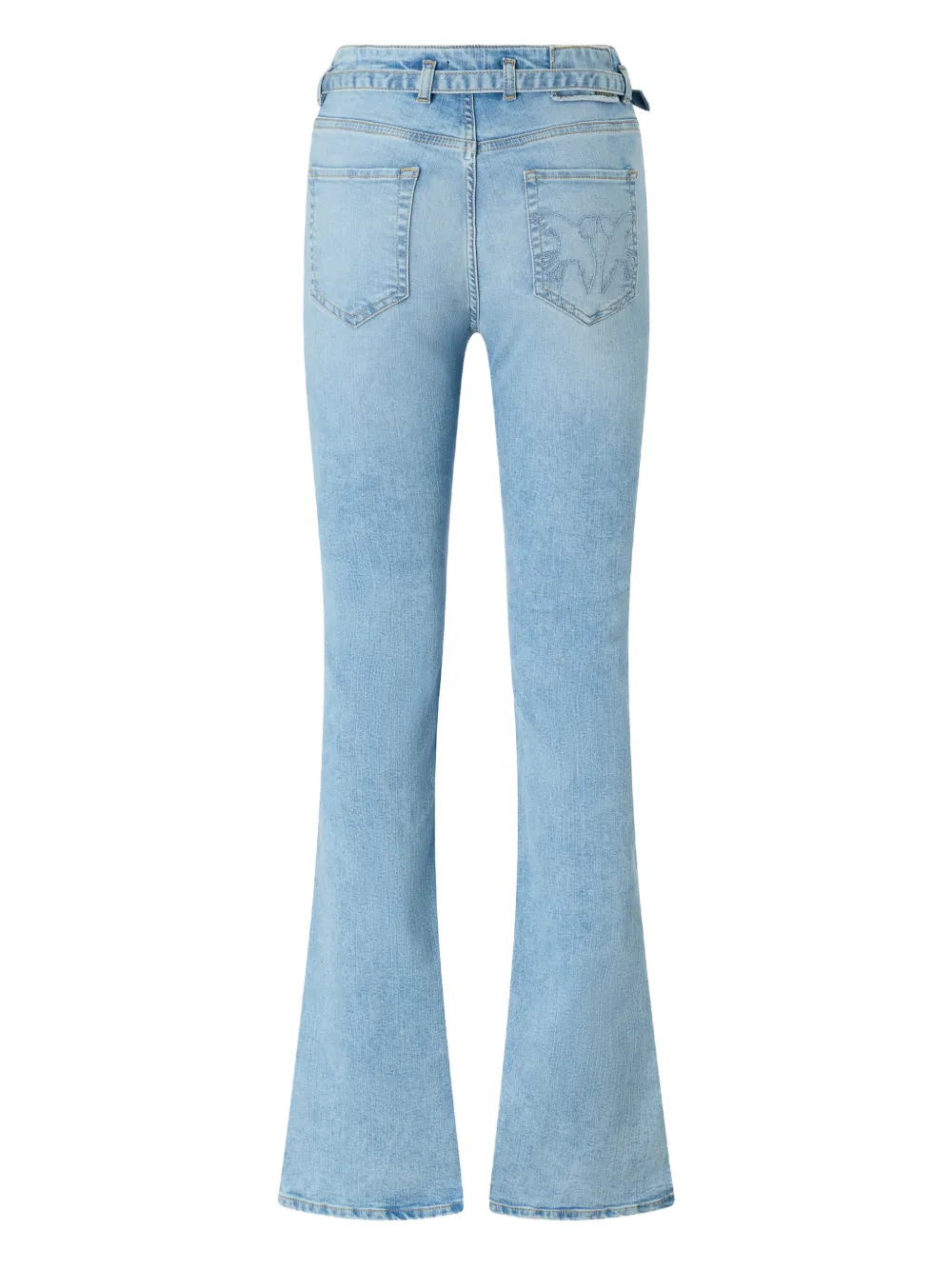 PINKO buckle-embellished flared jeans - Blauw