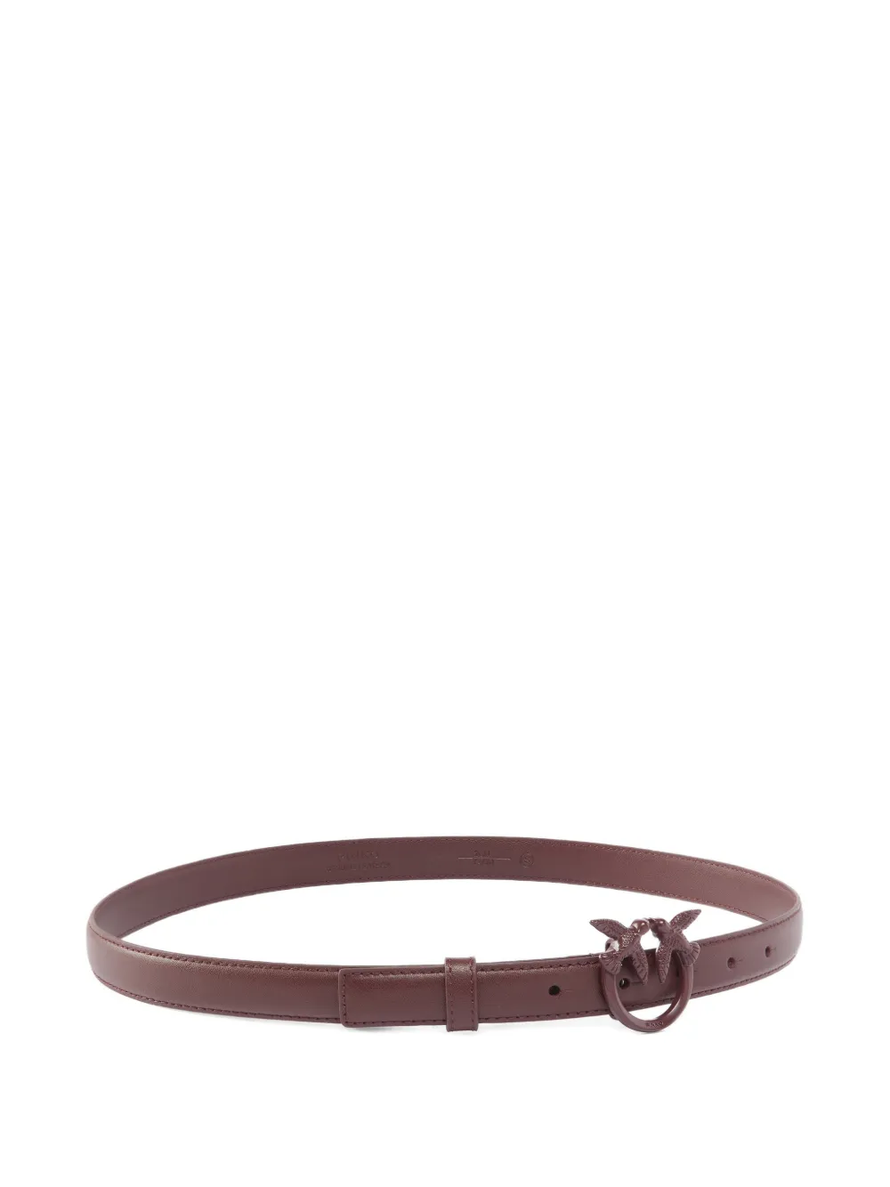 PINKO Love Birds leren riem met colourblocking Rood
