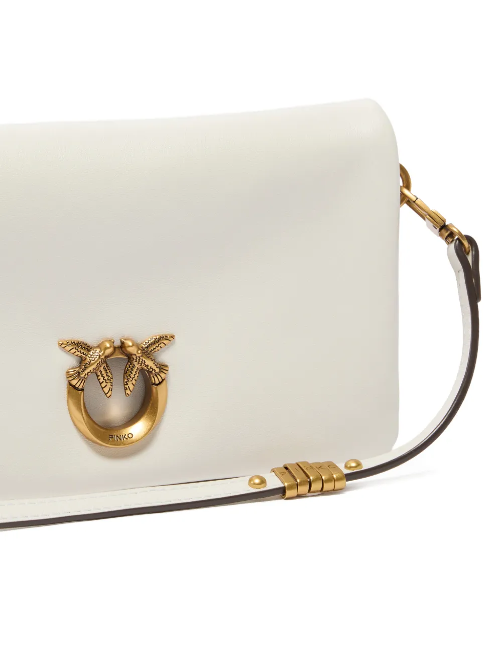 PINKO Love Birds schoudertas met ketting Wit