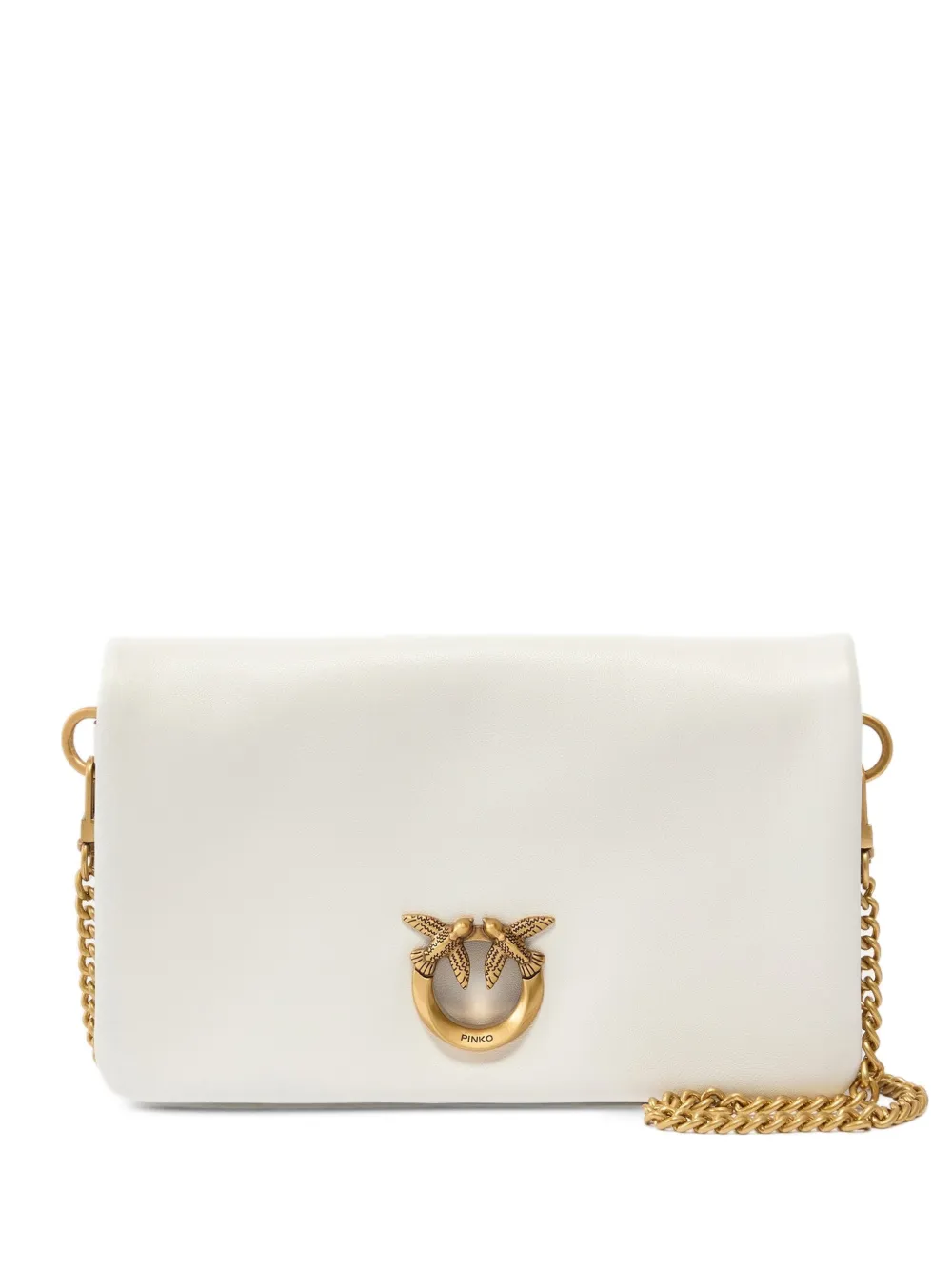 PINKO Love Bag Click Soft Horizontal Mini small crossbody clutch in leather