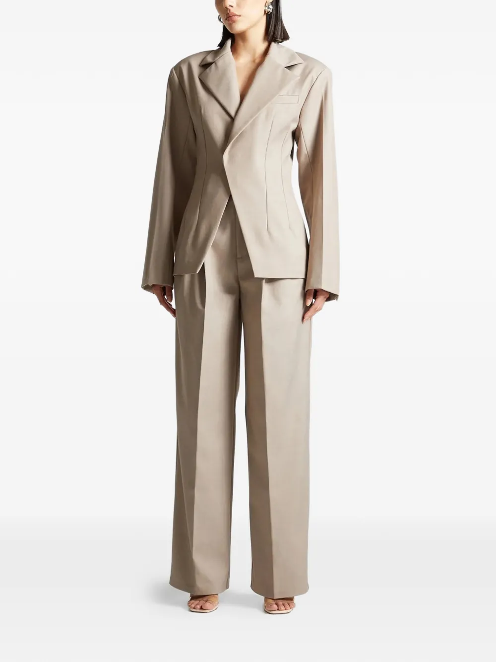 Manière De Voir Double-breasted Blazer In Brown