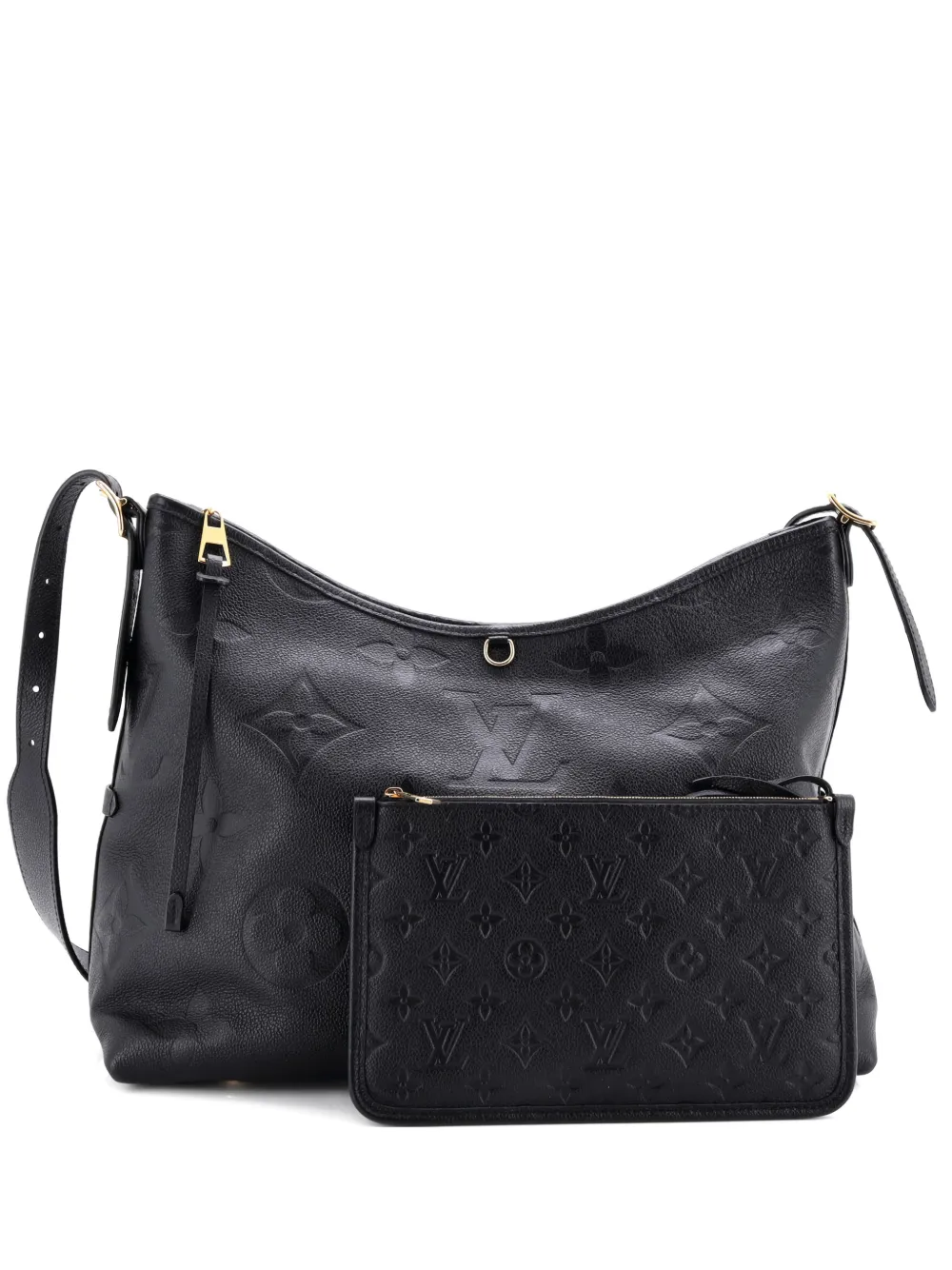 Louis Vuitton Pre-Owned CarryAll Monogram Empreinte Giant MM hobo bag - Nero