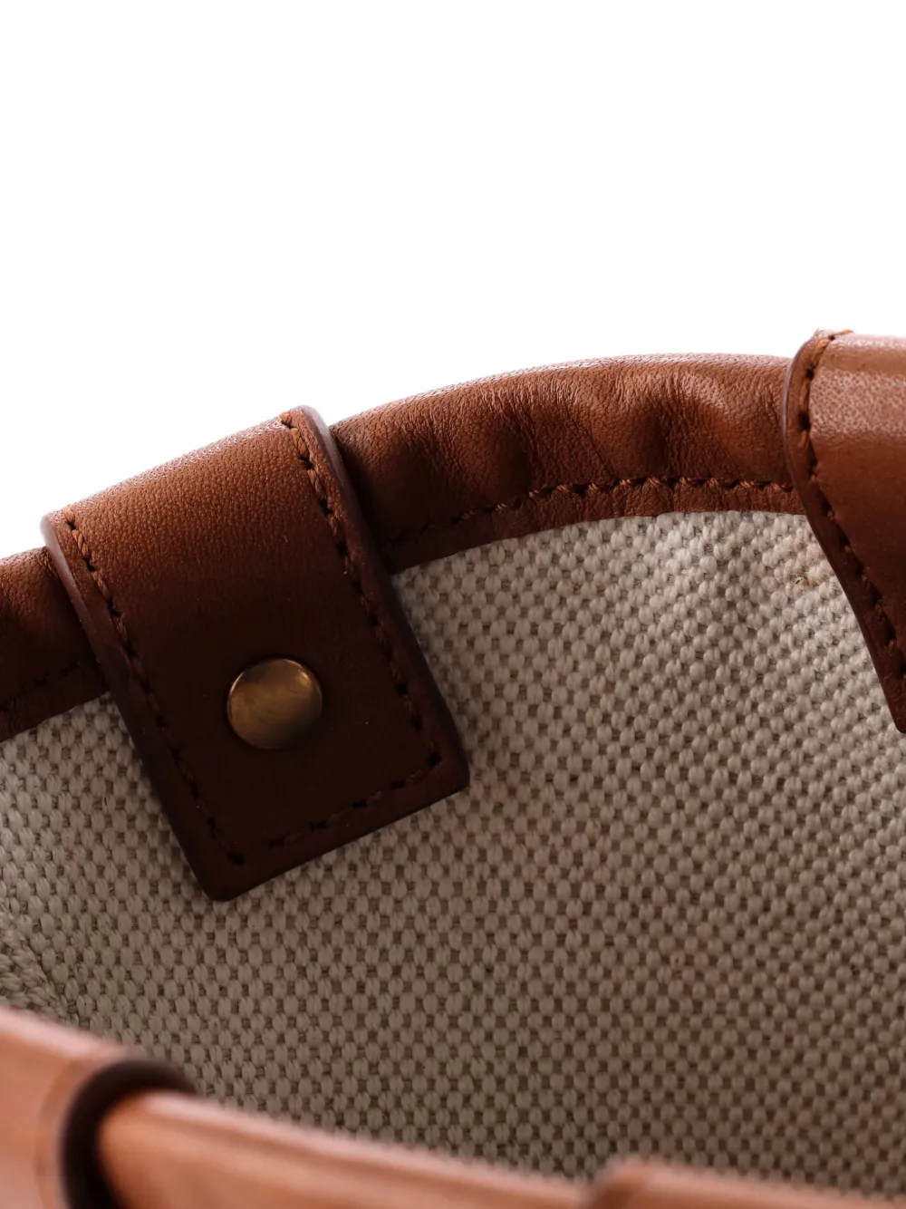 Beatrix Panier Cut Out Canvas With Leather Tote Bag
