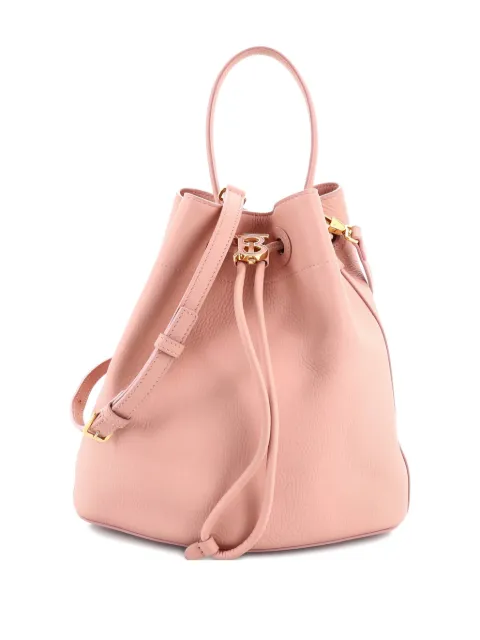Burberry Pre-Owned TB Drawstring Leather Small bucket bag