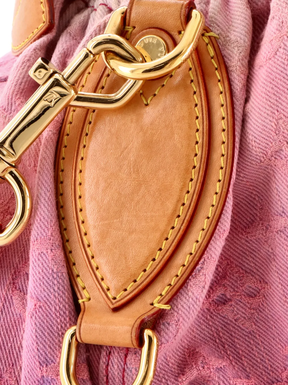 Pre-owned Louis Vuitton Sunshine Handbag Denim Crossbody Bag In Pink