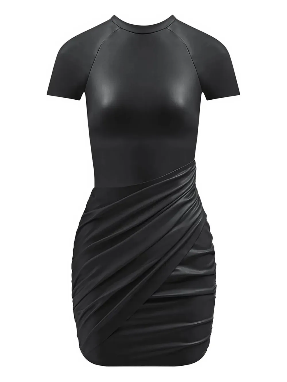 Manière De Voir gathered mini dress - Nero